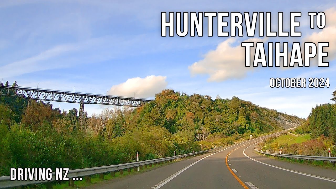 Driving New Zealand: Hunterville to Taihape | Scenic drive | 4K