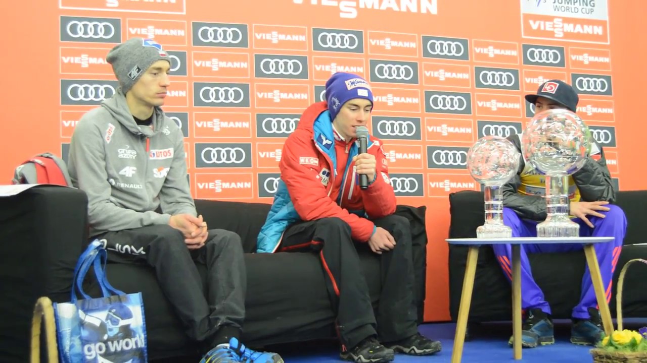 Stoch, Kraft i Tande po finale w Planicy (konferencja) [SkokiPolska.pl]