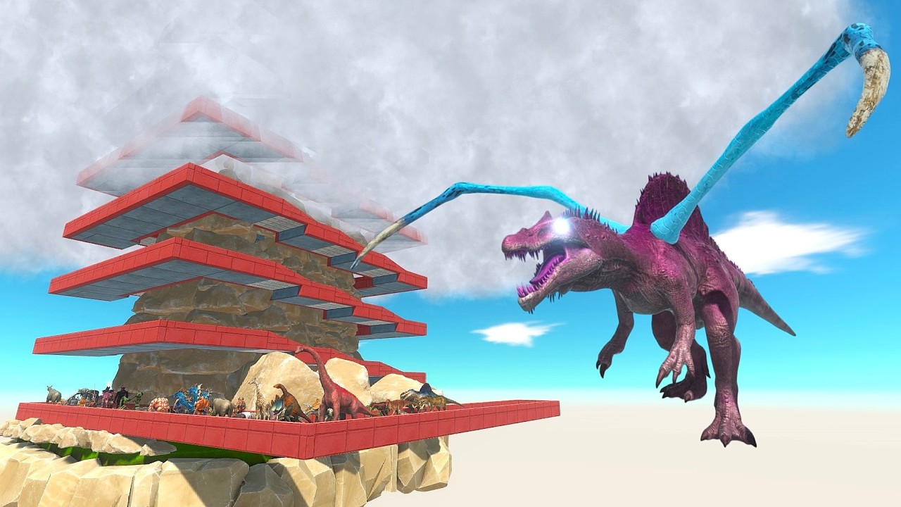 ESCAPE FROM ALIEN SPINOSAURUS #11 - Animal Revolt Battle Simulator - ARBS