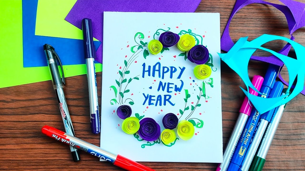 Simple and Easy ☺️DIY  Happy New year 2026 Greetings Cards 😀🥰