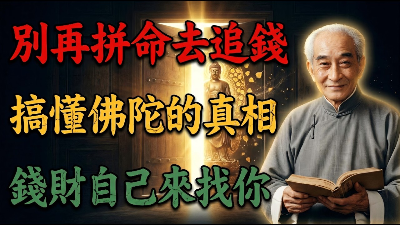 南懷瑾：錢是有靈性的！它只會流向這3種人。佛陀留下的財富真相，99%的人一輩子都沒聽說過。#南懷瑾 #南怀瑾 #財富真相 #佛法智慧 #改運 #修心 #福報 #家庭和睦