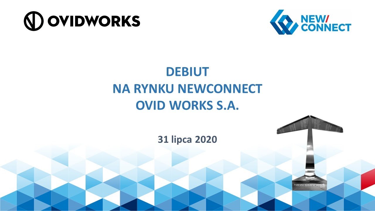 Debiut OVID WORKS na NewConnect - 31 lipca 2020 r.