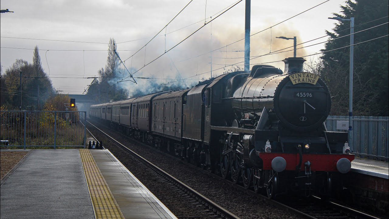 Bahamas to Blackpool! 45596 “Bahamas” at Leyland, Lostock Hall and Fowler Lane 16.11.2024