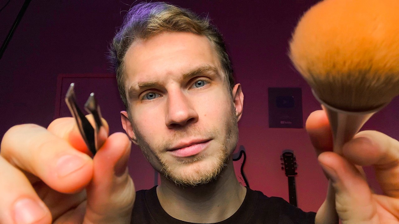 АСМР 😌 Макияж перед сном [Реактивный визажист]