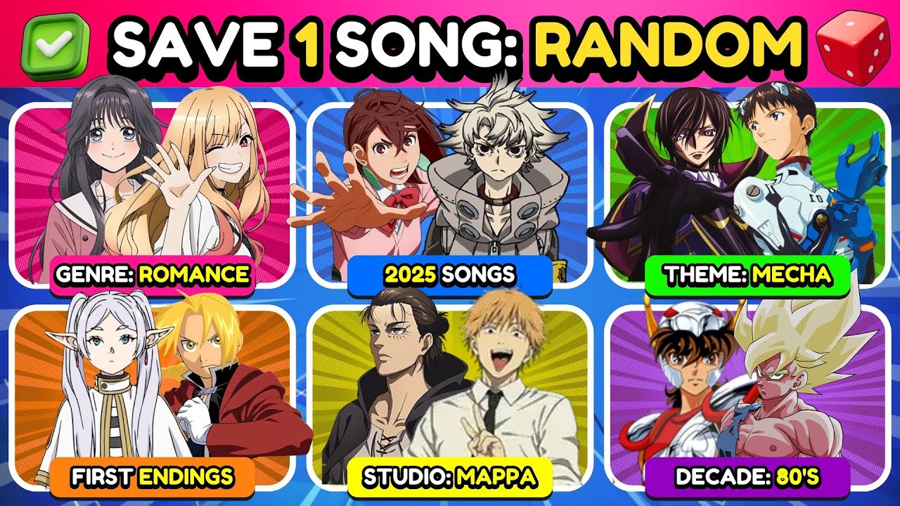 SAVE ONE ANIME SONG: RANDOM RULES 🎲 | Save One Song for Each Random Rule | Anime Opening Quiz 🔥