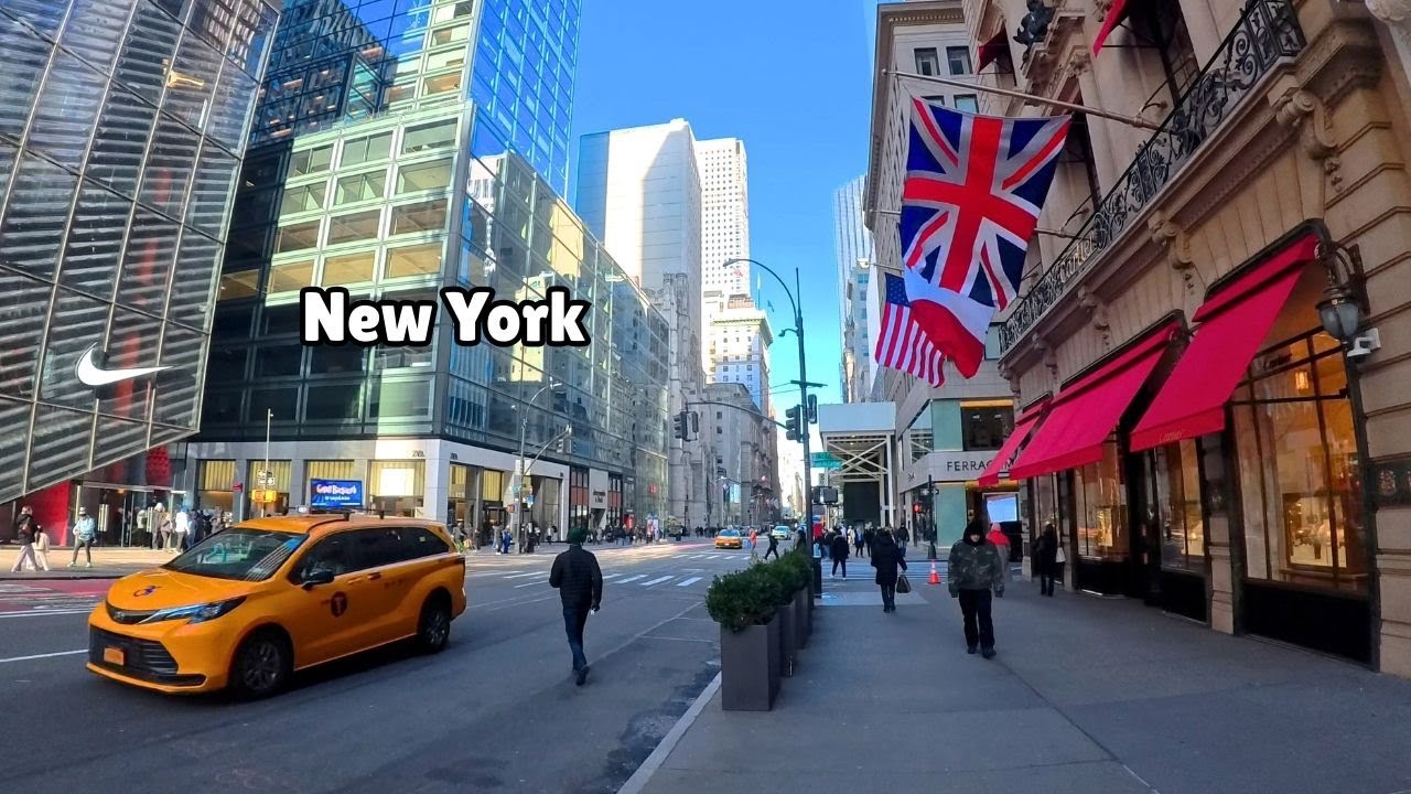 New York City 2026 Walking Tour 4k Video 5th Avenue