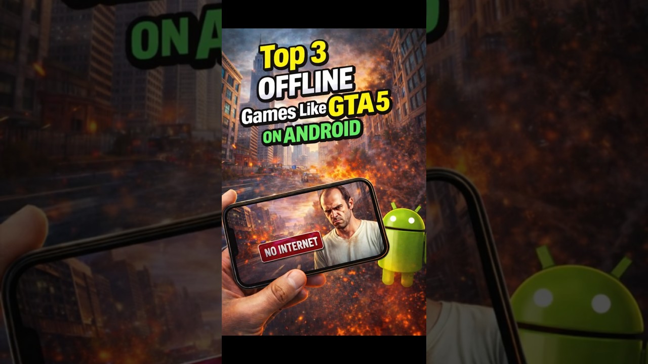 Top 3 GTA 5-Like Offline Games for Android 🔥 (No Internet)