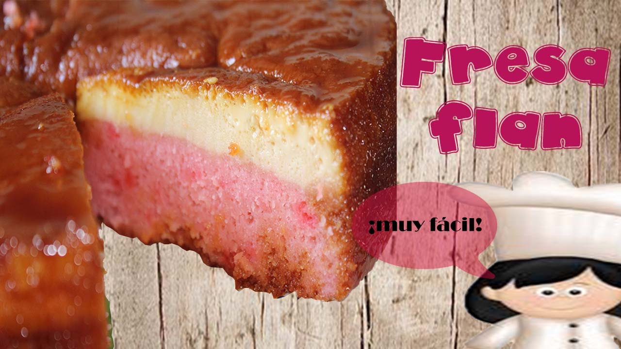 Fresa Flan || Receta facil