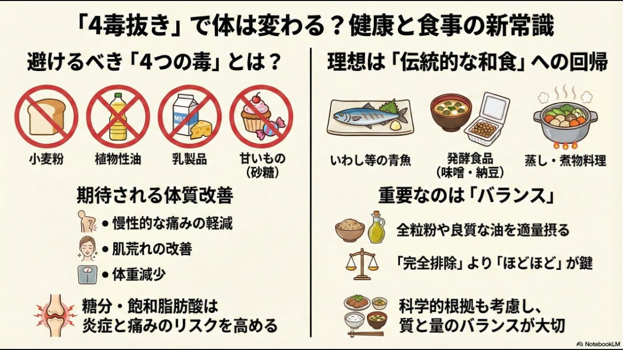 「四毒」食事法：健康革命か、危険な流行か？