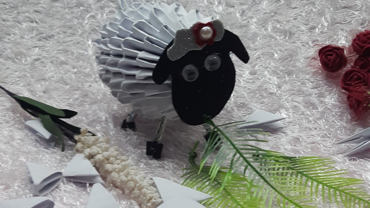 طريقة عمل خروف العيد🐑 بفن الاوريجامي خطوة بخطوة