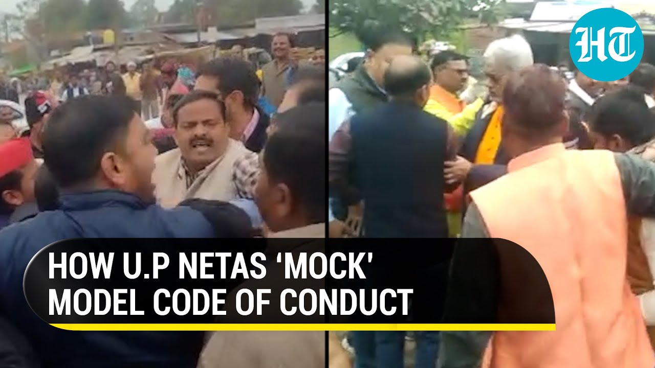 Watch: SP-BJP workers clash during &lsquo;nukkad sabha&rsquo;; BSP neta booked for poll code violation