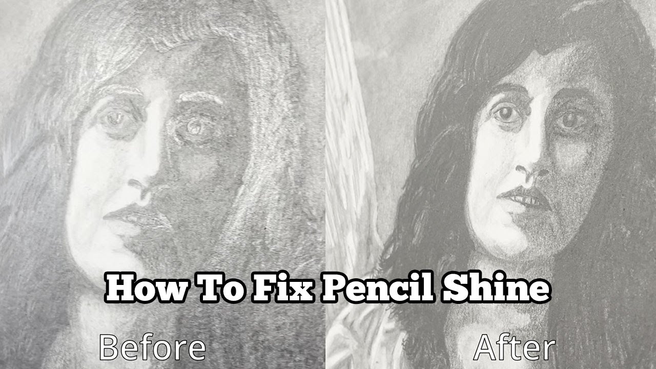 How To Fix Shiny & Reflective Graphite Pencil on paper - Remove Pencil Shine and Reflection Now!