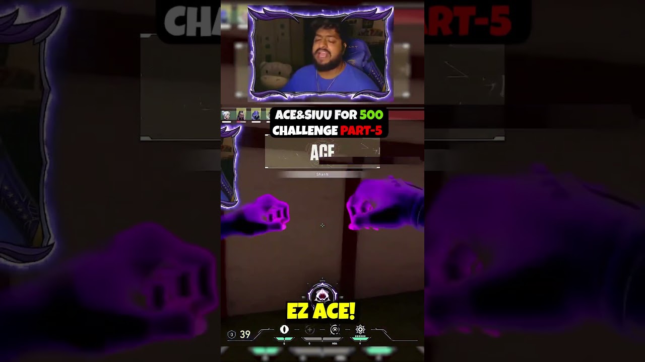 ACE Challenge For 500 bucks🤑| Part-5 Siuuu😂 #shannplays #valorant #valolive #gaminglive  #esports