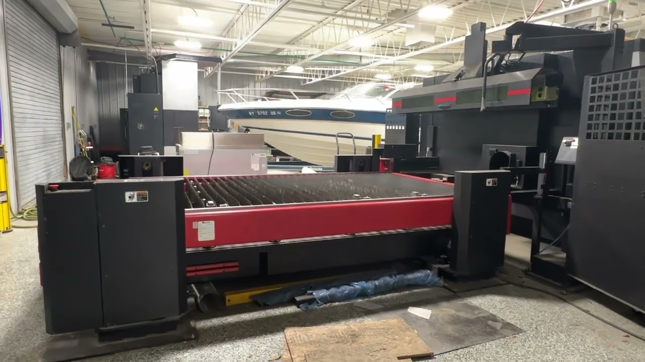 3000 Watt Amada Ensis 3015RI Rotary Index CNC Fiber Laser Cutter