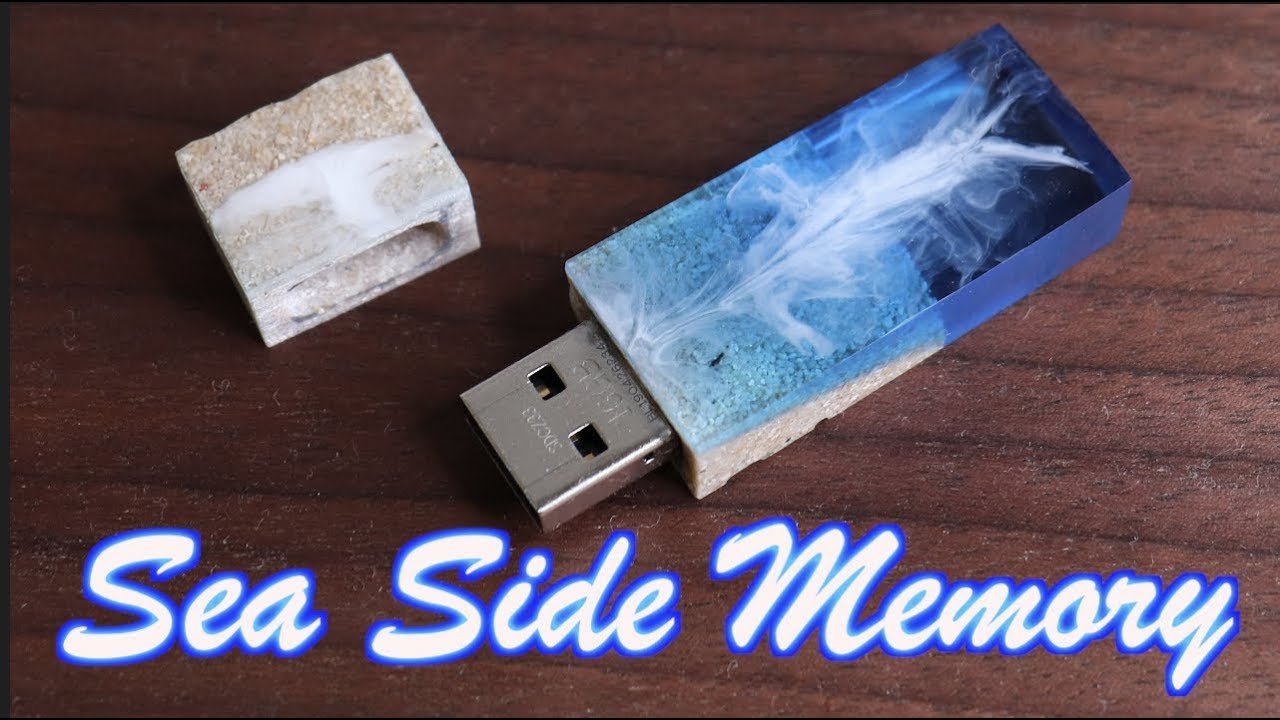 砂とレジンのUSBメモリの作り方 How to make sea side USB memory.