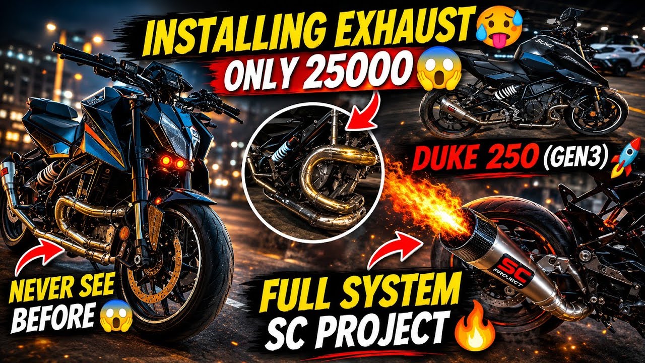 FIRST in India! Duke 250 BS6 Gets Titanium SC Project Full System Exhaust! 😱🔥 #ktm   #scproject