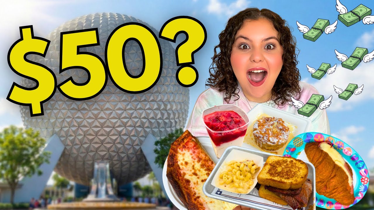Can You Eat All Day at EPCOT for $50? | Disney World Food Challenge