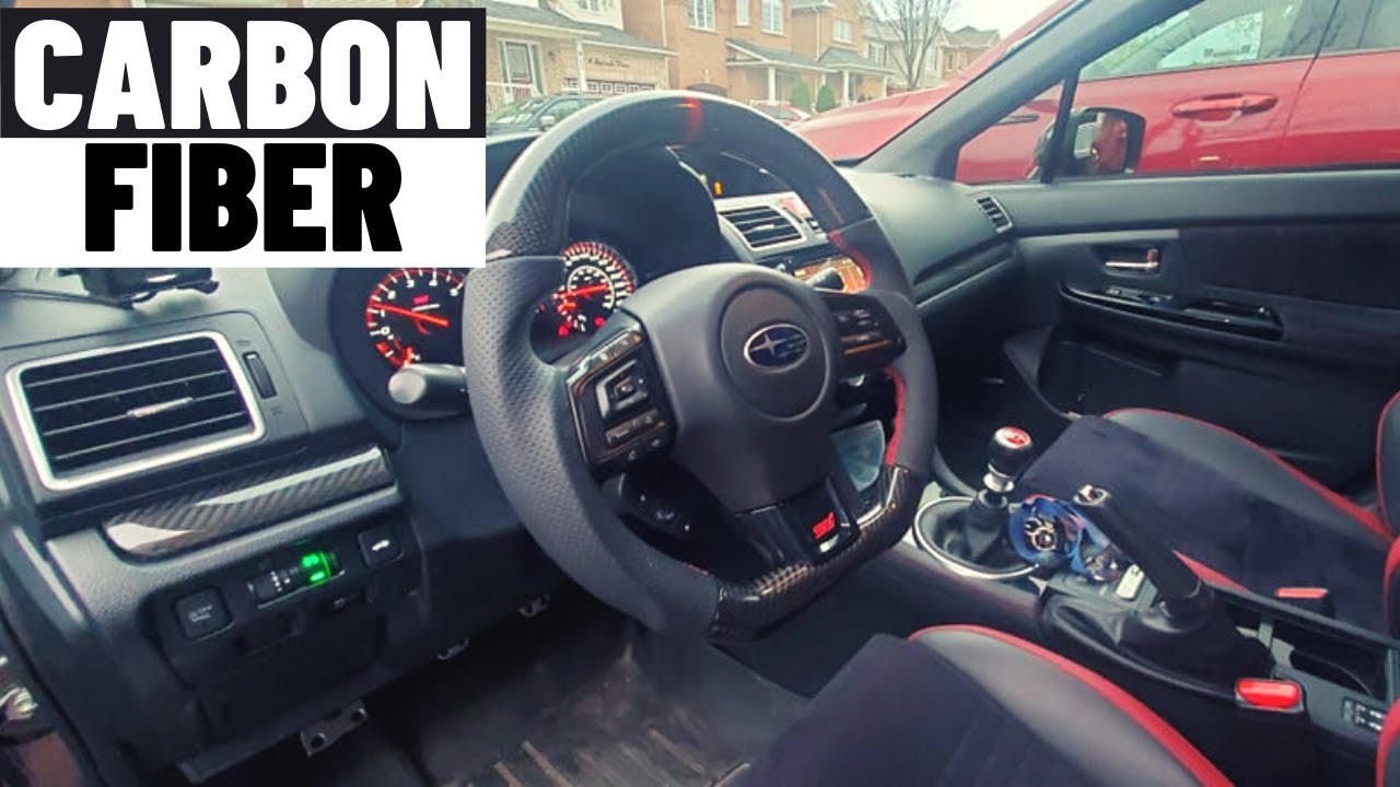 2015+ Subaru WRX STi Carbon Fiber Steering Wheel Install!
