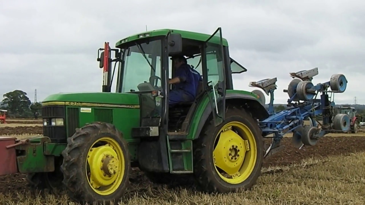 John Deere 6200 3.9 Litre 4-Cyl Diesel Tractor With Ransomes Plough
