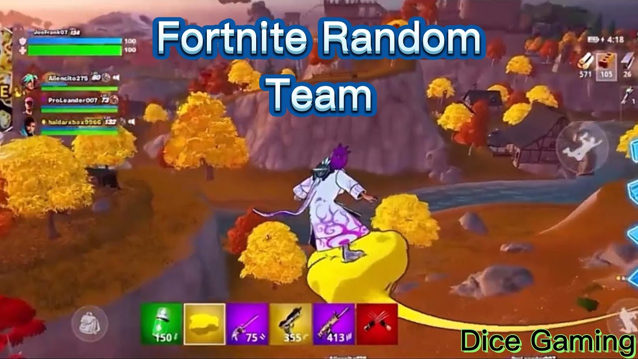 FORTNITE RANDOM TEAM BATTLE ROYALE 1.PLACE or 2.PLACE??? / DICE GAMING