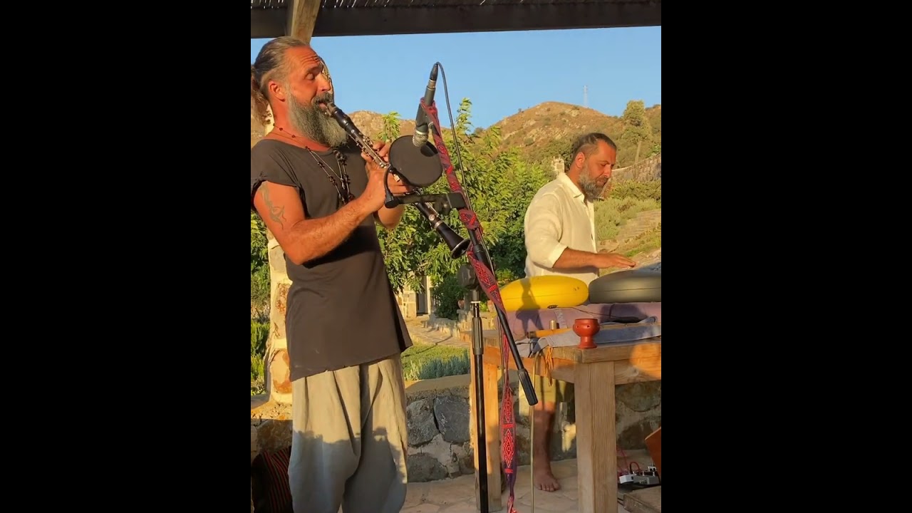 Melloncollie with Toygun at Karakaya retreat. #aquadrum #handpan #handpanmusic #bodrum #peace #relax