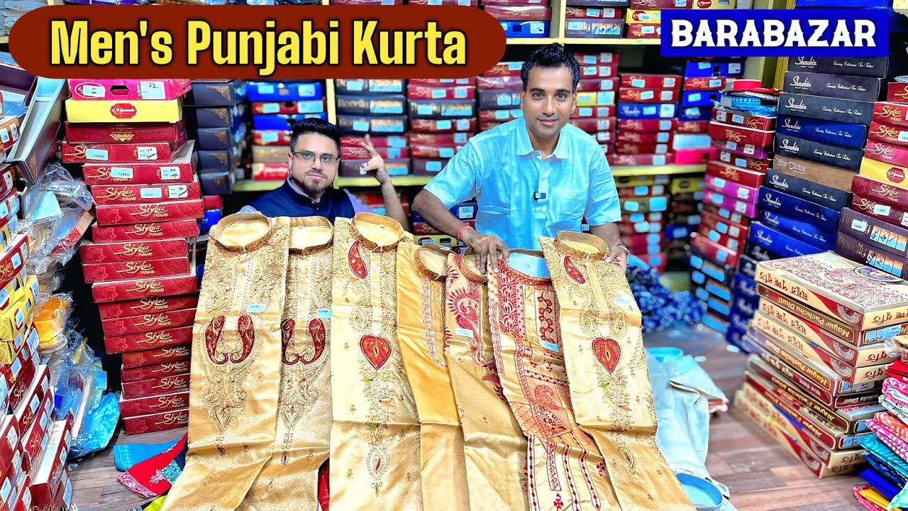 Barabazar Punjabi Kurta Wholesale Market // Men's Kurta & Sherwani Collection - Shree Balaji Textile