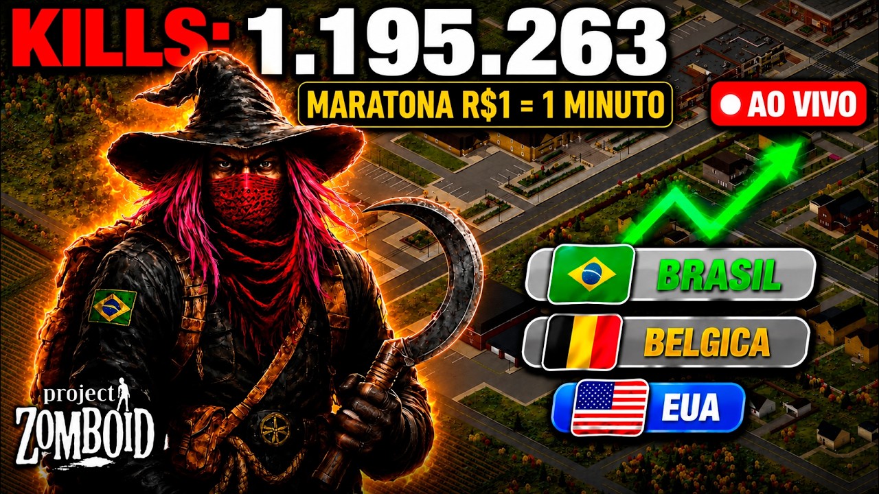 🔴 AO VIVO | 1.1 MILH&Atilde;O DE KILLS | 10 ANOS | MARATONA DO MUNDIAL DE ZOMBOID 🇧🇷