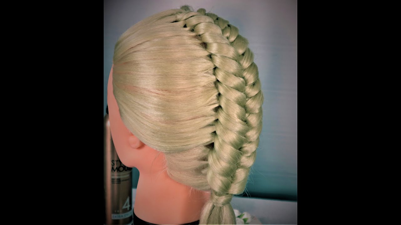 como hacer una trenza  de raiz con nudos