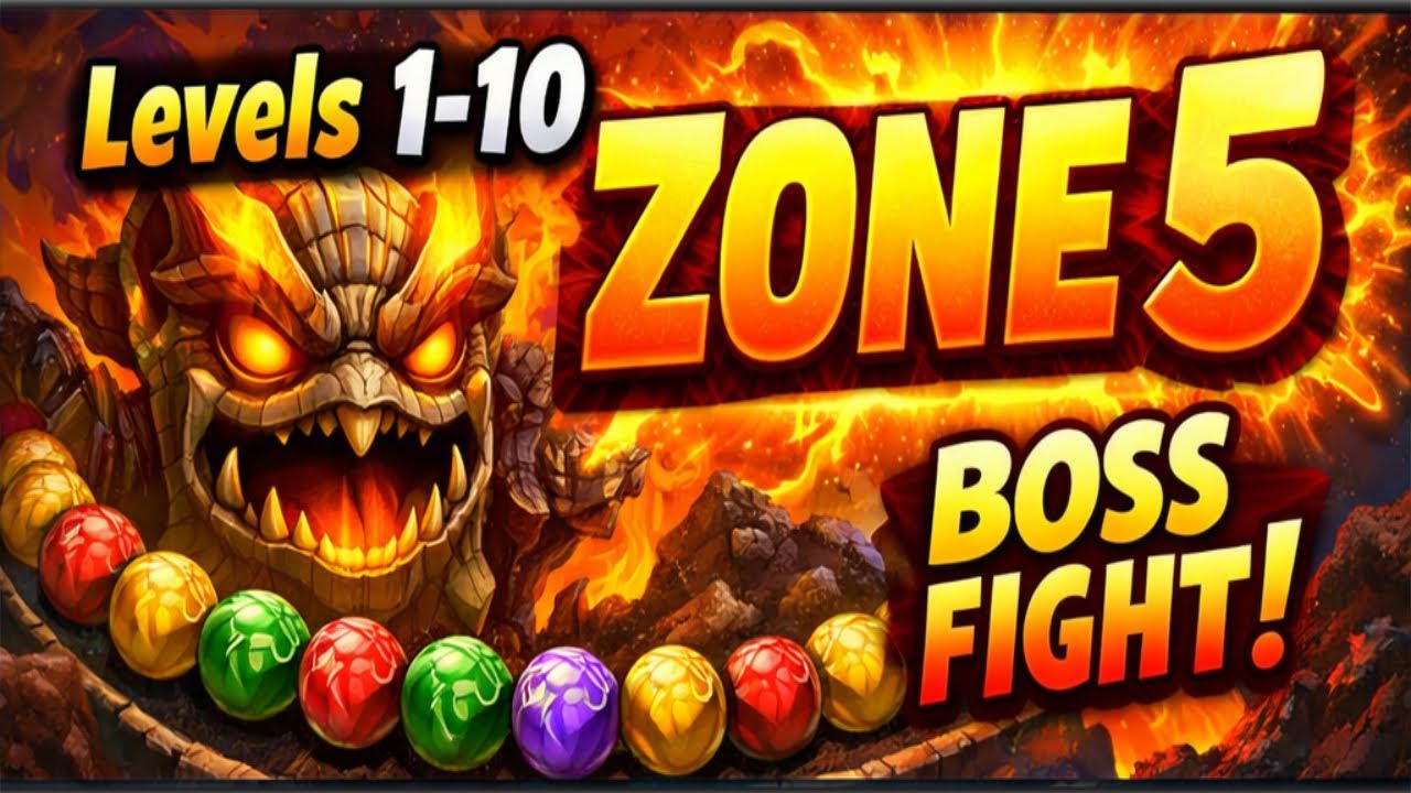 Zuma's revenge | ZONE 5 | Lvl 1-10 | BOSS FIGHT [No commentary gameplay]