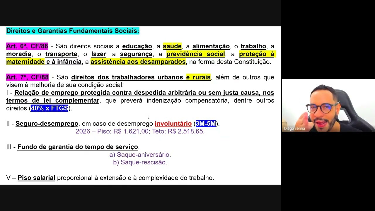 AULA DE DIREITO CONSTITUCIONAL - Direitos e Garantias Fundamentais 