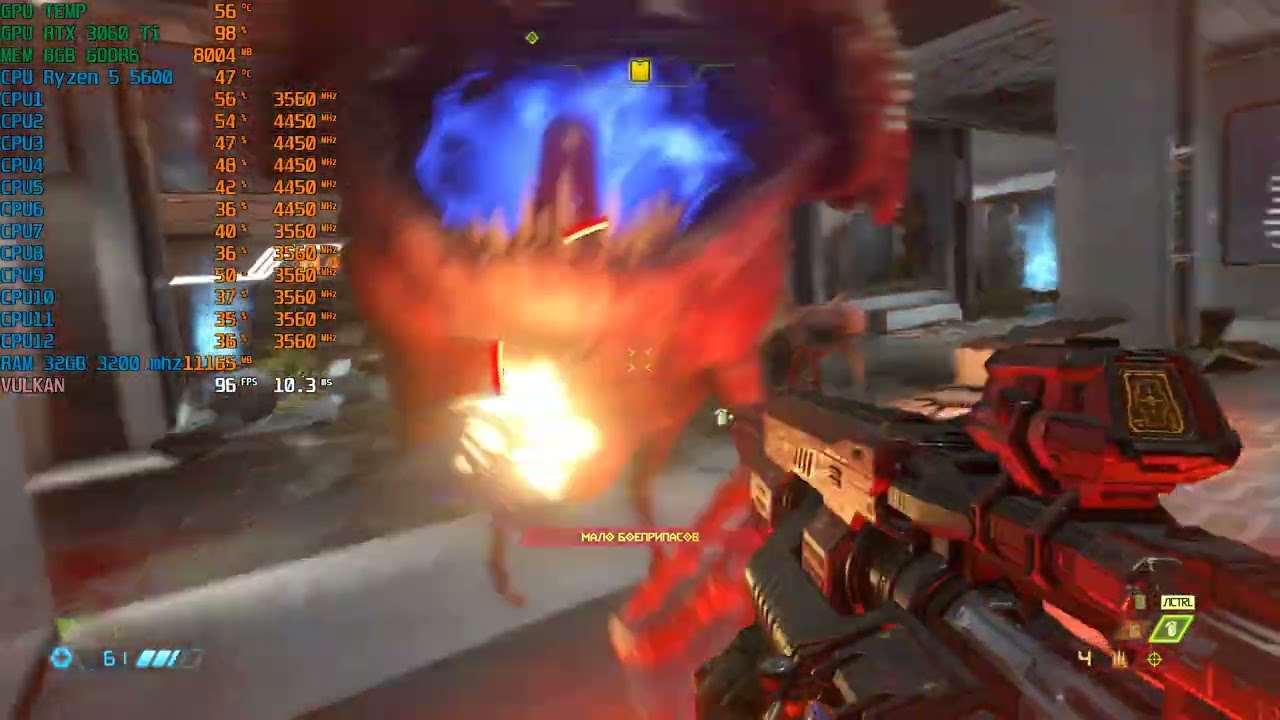 Doom Eternal (Ultra Settings) - RTX 3060 Ti - Ryzen 5 5600 - 32GB RAM - 1080p