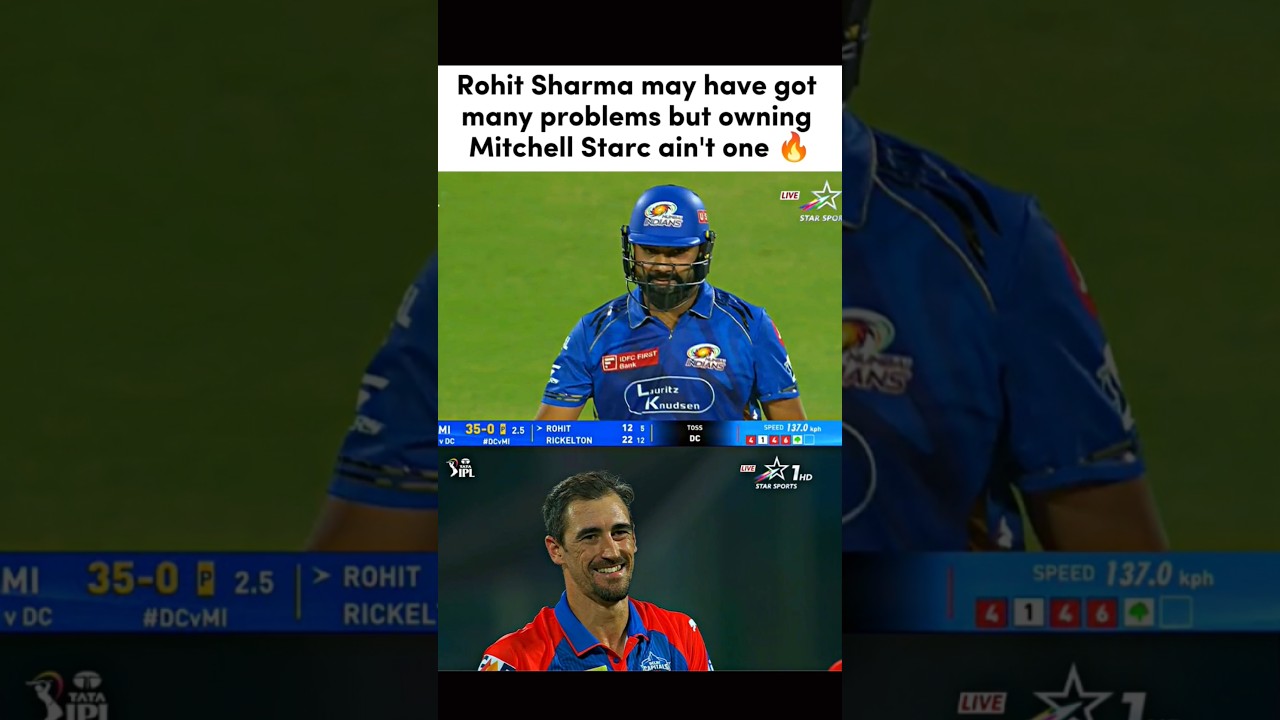 Rohit Sharma Against Mitchell Starc. 🥶.... 