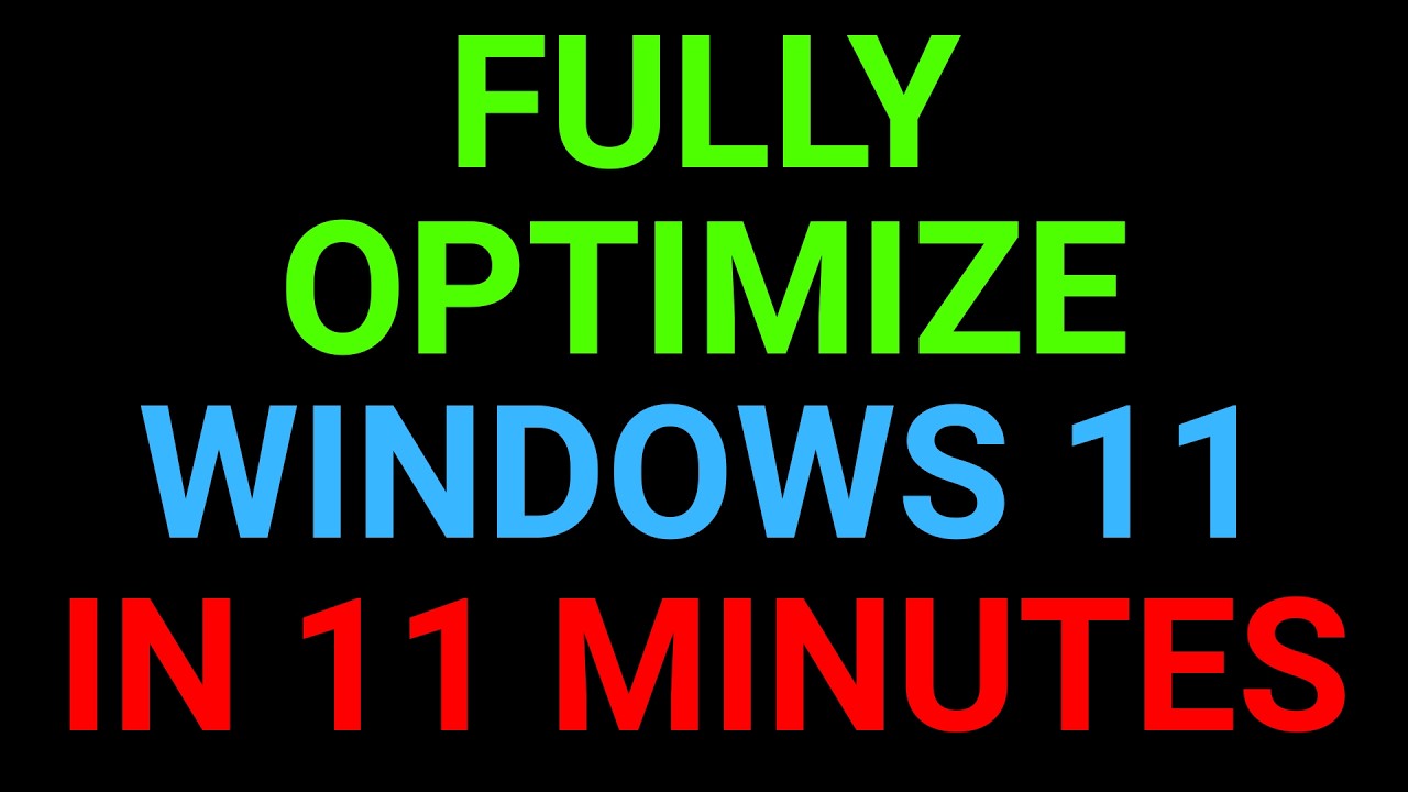 I Optimized Windows 11 in 11 Minutes: Max FPS & Performance