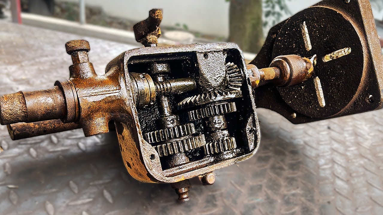 Antique Hand Crank Hammer Drill - Restoration