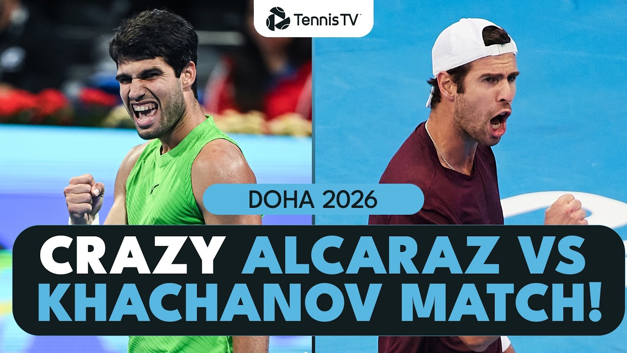 CRAZIEST Match Of The Season?! | Alcaraz vs Khachanov Doha 2026 Match Highlights