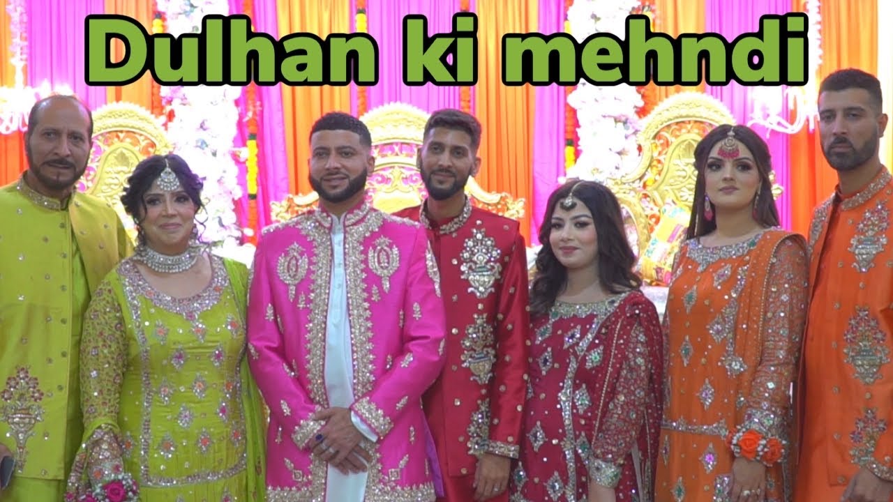 DULHAN SIDE KI MEHNDI CEREMONY 🎉|| DHOL AND BHANGRA 🕺|| FUFU KA DHOL ENTRANCE 🤩