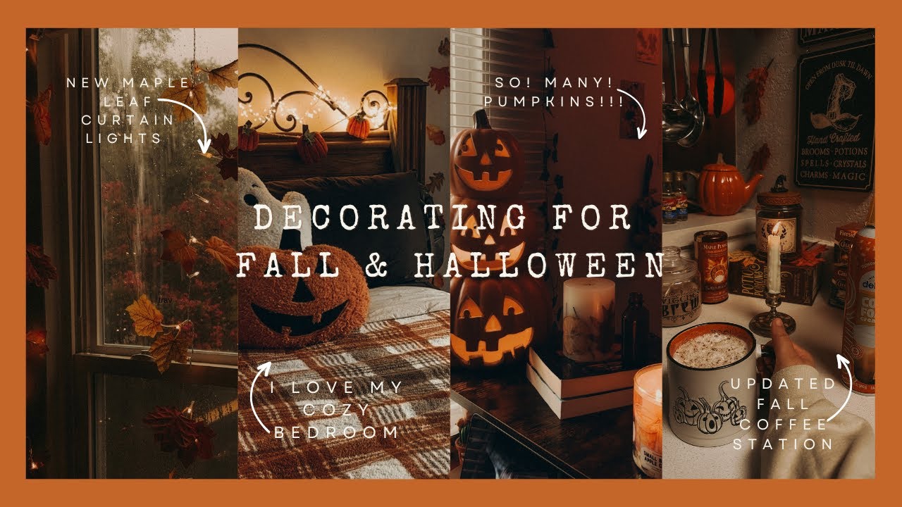 decorate with me for FALL 2024! | Cozy Silent Vlog  🍂🕯️🎃