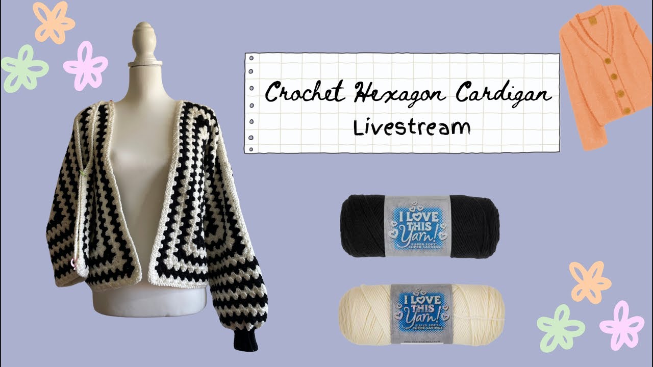 Crochet Hexagon Cardigan Pt.4
