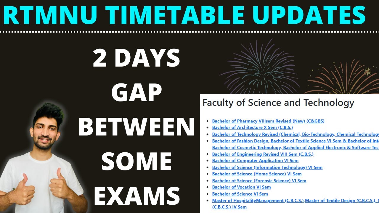 2 Days Gap Between Some Exams | Rtmnu Summer Exam Updates 2022🔥