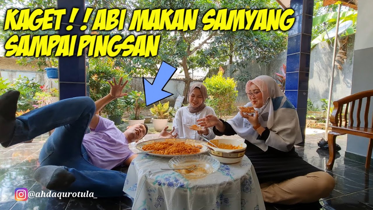 PERTAMA KALI ABI @ALMAN MULYANA MAKAN SAMYANG SAMPAI PINGSAN