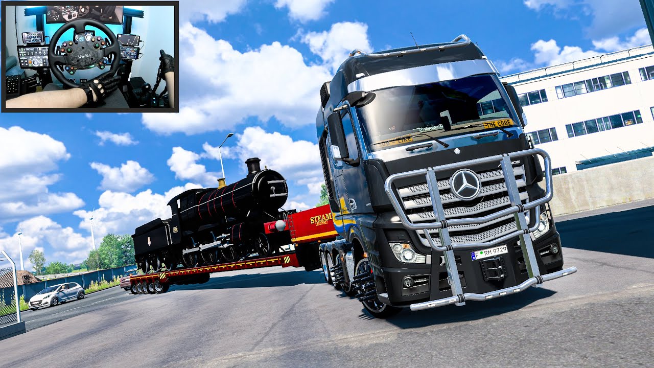 60,000 Kg Locomotive in Vienna Austria - Euro Truck Simulator 2 - Moza R21 Setup