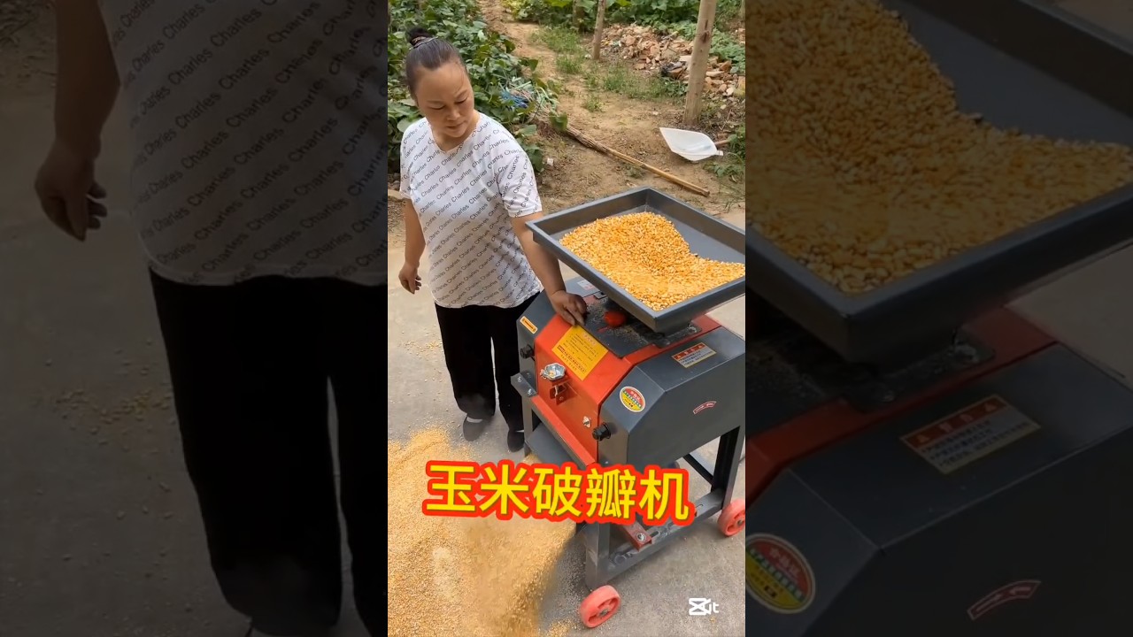 Corn cracking machine - perfect feed for your chickens and sheep!