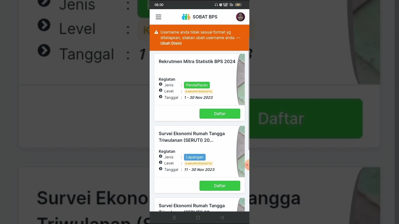 DAFTAR REKRUTMEN MITRA STATISTIK BPS 2024 BY WEB