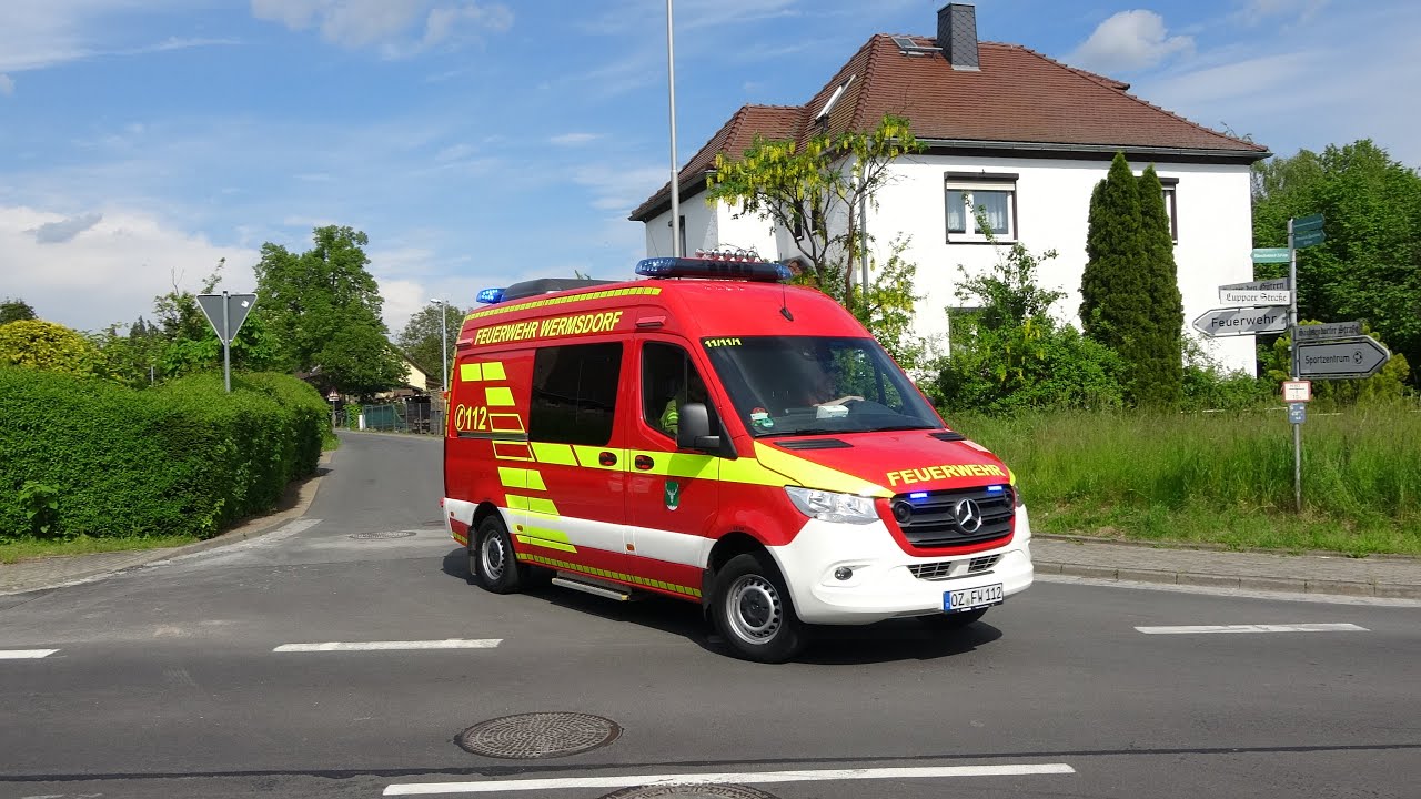 Erstmalig aurücken Feuerwehr Wermsdorf, Luppa und Malkwitz BMA Klinikum