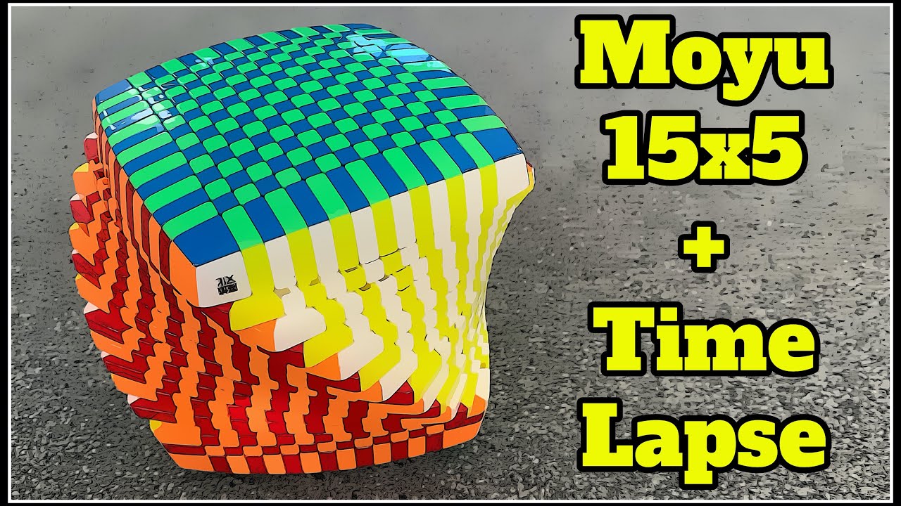 Moyu 15x15 Stickerless Cube - Review & Time Lapse Solve!
