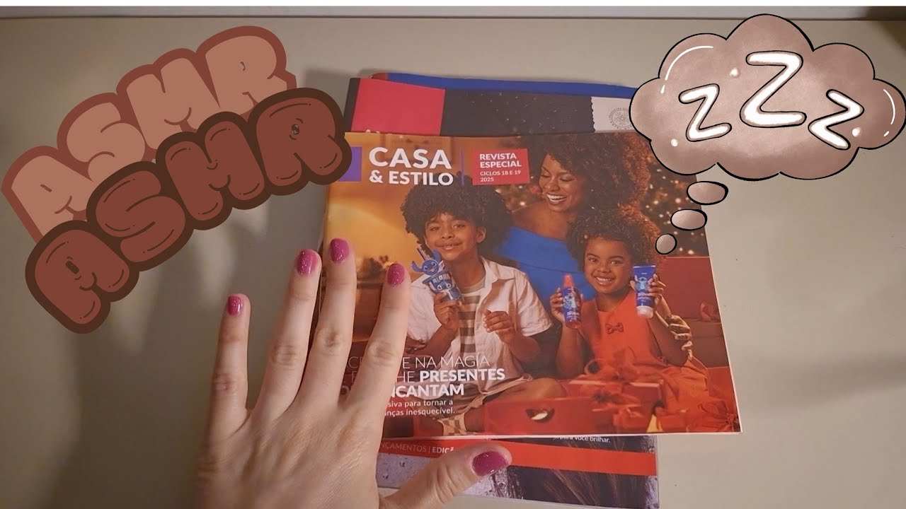 ASMR FOLHEANDO REVISTINHAS (com sussurros) 💤