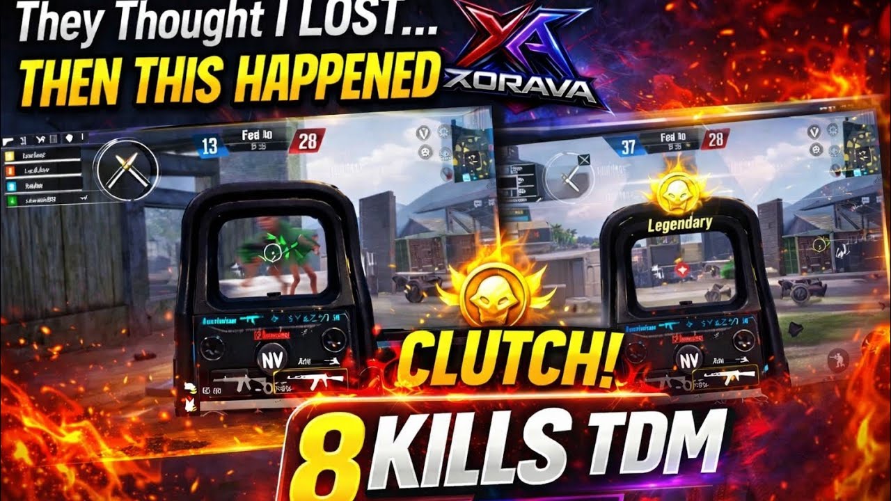 “They Thought I Lost… Then This Happened 😈 | 8 Kill TDM BGMI” @Xoravagaming 