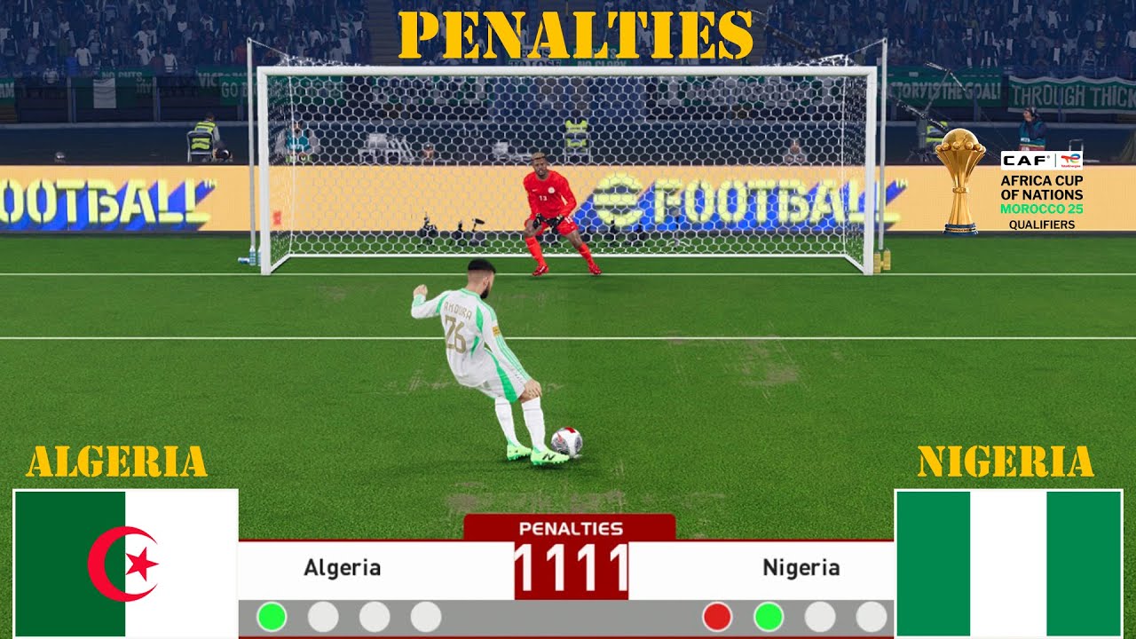 ALGÉRIE vs NIGERIA - 1/4 De Finale - Séance de tirs au but | Coupe d'Afrique des Nations CAF | PES