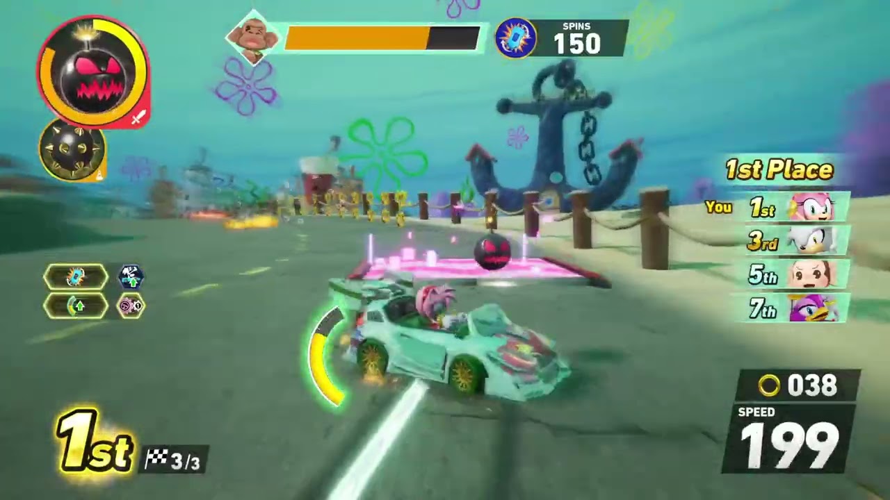 SPIN TO WIN AMY ROSE SONIC RACING CROSSWORLDS AIAI EVENT