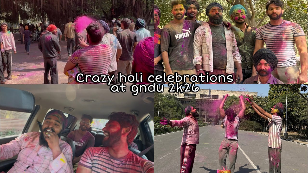 Crazy holi celebrations At Gndu 2k26 👍🏻 …………..